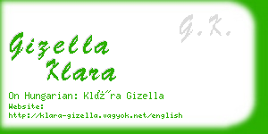 gizella klara business card